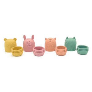 Bath Time: Silicone Animals Bath Toys - Bright