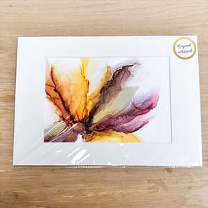 Decor: Original Alcohol Ink Artwork - Autumn Evolution 7
