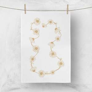 Linen Tea Towels: Daisy Chain Tea Towel