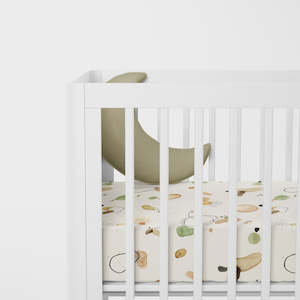 Bassinet Cot Sheets: Fitted Cot Sheet | Cotton | Abstract Baby