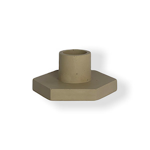 New Pottery: Candle holder in Tan