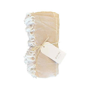 Beach Swim: Light weight Turkish style cotton Towels / beige