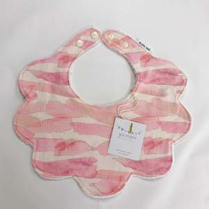 Flower Bib - Pink Splashes