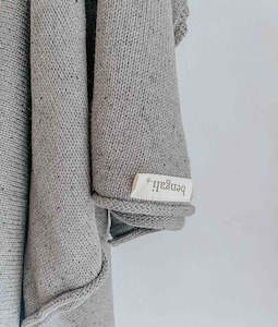 100% Cotton Fleck Blanket - Grey