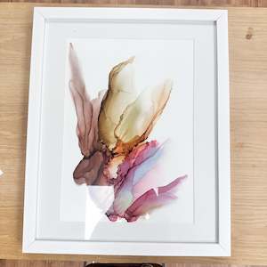 Original Alcohol Ink Artwork - Autumn Evolution - Framed