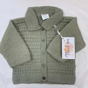 100% Wool Sage Jacket A52 - 6-12M