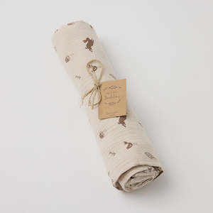Blankets Swaddles: Organic Muslin Swaddle - Woodlands