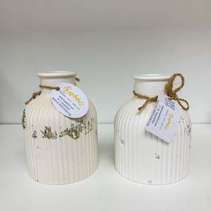 Pottery Bud Vases: Bud Vase Foiled