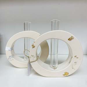 Pottery Bud Vases: Bud Vase/Propagator Foiled