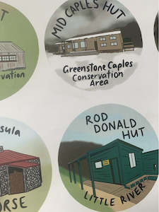 Kids Books: Hut Stickers - South Island