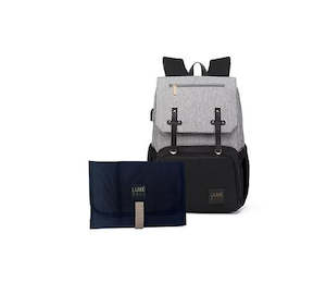Payton Nappy Backpack: Black/Grey