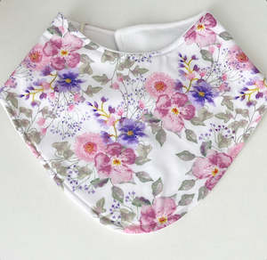 Little 12 Collection: Pink/Lilac Florals Dribble Bib