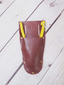 Whiskey leather gardening holster