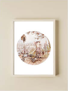 Kids Room Decor: Millar Mouse Farm - Print