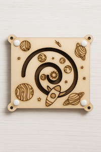 Wooden Sensory Magnet - Space