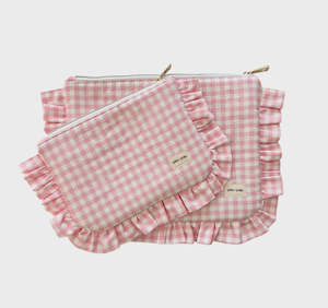 Rosa Gingham Ruffle Pocket