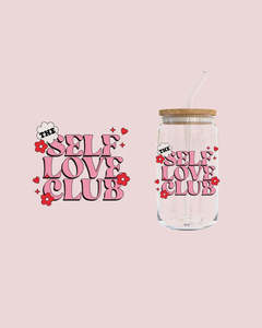 Art Home: Glass Tumbler with Straw -Self Love Club
