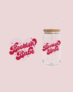 Art Home: Glass Tumbler with Straw -Bookish Babe