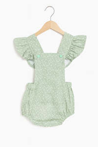Green Daisies Romper