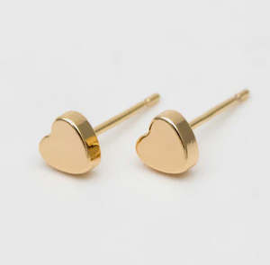 Jewellery Accessories 1: Heart Stud - Gold / Silver Earrings