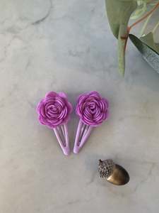 Kids Accessories: Hair Clip Duo Felt Flowers