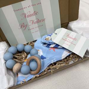 Baby Me: Bib + Teether Giftset - Seagulls