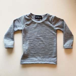 Merino Long Sleeve Top - Grey