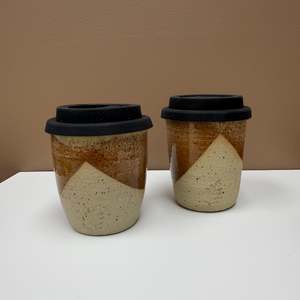 Handmade Espresso Keep Cups - Speckled Tan