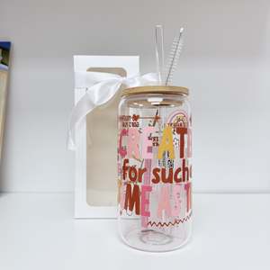 Art Home: Glass Tumbler with Straw -Created For Such A Time As This