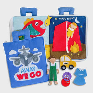 Toys Play: Fabric Activity Book -Interactive Soft Away We Go