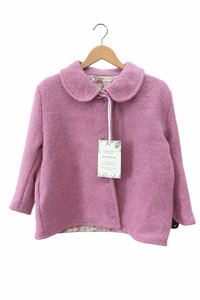 Girls Clothes: Woolen Jacket - Pink/Floral