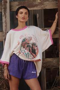 The Very Oversized Superstars Tee - Pink/Purple