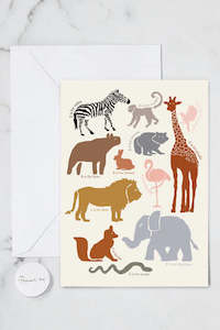 Paper Goods: Card - A is for Animals