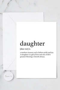 Papier Hq: Card - Daughter Definition