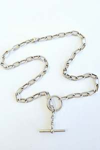 Nikki Ross Jewellery: Fob Cable Chain Necklace - Silver