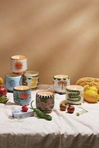 Handpainted Palm Tree Ceramic Candle - Lush Palms