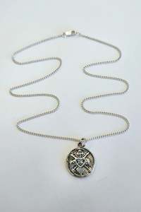Nikki Ross Jewellery: Harmony Coin Pendant on a Fine Cable Chain - Silver