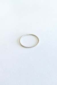 Fine Weave Stacker Ring - Silver
