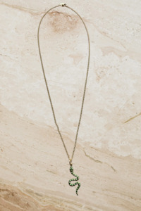 Nikki Ross Jewellery: Beaded Snake Pendant on a Curb Chain