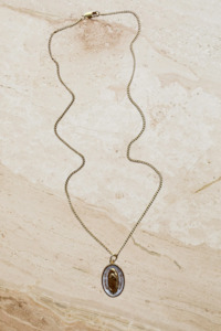 Mary Magdelaine Pendant on a Curb Chain
