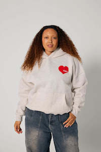 Lifestyle: Heart Hoodie - Grey & Red