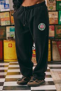 Cuff Leg Sweatpants - Be Kind - Acid Wash Black