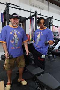 Tops 1: The Very Oversized Extra Fires Gym Tee  - Blue