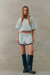 Reflective V Neck Tee - Mint