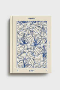 2026 Weekly Diary - Prussian Blue Floral