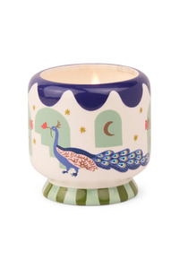 A dopo Peacock Ceramic Candle - Misted Lime