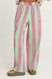The Mexicola Pants - Pop Stripe Green