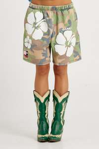 Best Selling: The Happy Hibiscus Shorts - Camo