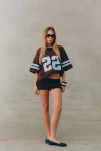 Best Selling: 22 Motion Tee - Powder Blue & Espresso