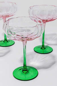 Petal Cocktail Glasses Watermelon - Set of 4